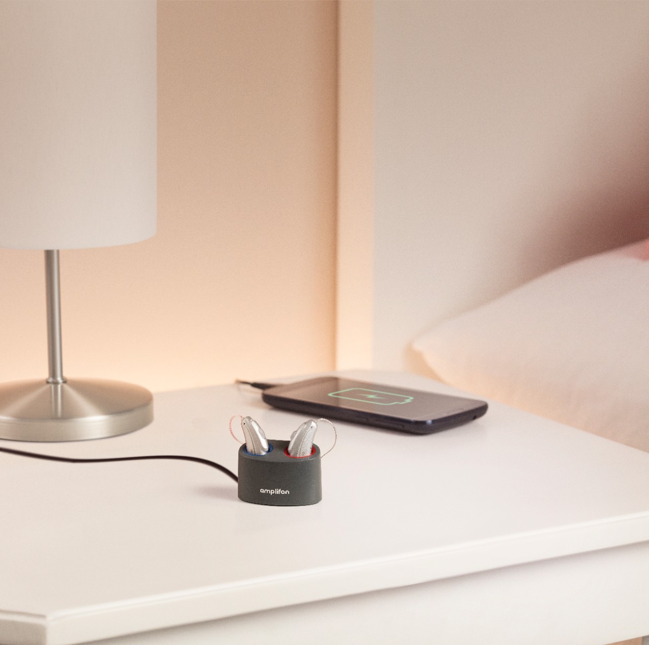 Amplifon Hearing Aids connected to a smartphone